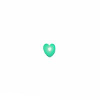 Kalp Koyu Yeşil Fimo Boncuk - 1 Adet