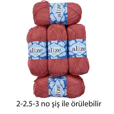 İH5164 - 250 gr. (5 Adet) Alize miss % 100 merserize cotton 280 mt ince Color 619