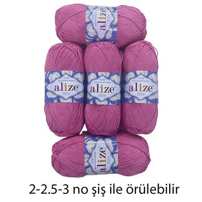 İH5165 - 250 gr. (5 Adet) Alize miss % 100 merserize cotton 280 mt ince  Color 264