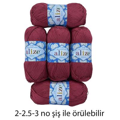İH5166 - 250 gr. (5 Adet) Alize miss % 100 merserize cotton 280 mt ince  Color 366