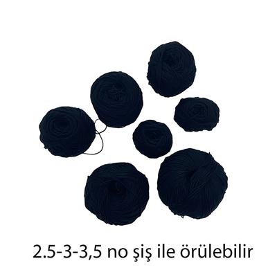 İH5224 - 300 gr. (7 Adet) Cotton pamuk siyah İhraç Fazlası İp