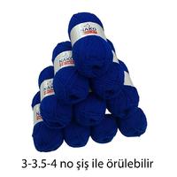 İH5263 - 540 gr. (10 Adet) Nako outlet saks mavi  İhraç Fazlası İp