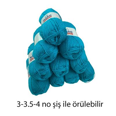 İH5264 -535 gr. (10 Adet) Nako outlet Turkuaz İhraç Fazlası İp