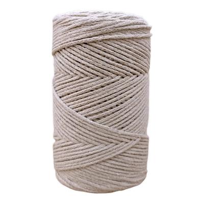 250 gr. Cotton (Pamuk) Makrome - İNDİRİMLİ 100mt 2mm / 03 Açık Bej