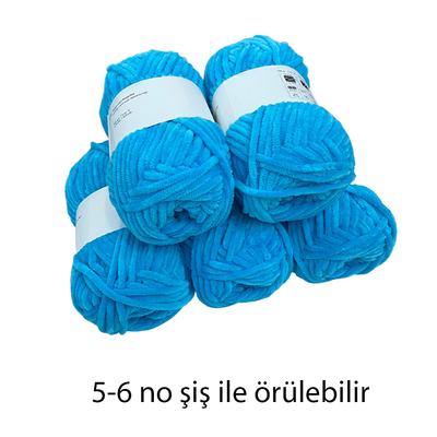 KD444 - 500 gr. (5 Adet) Standart kalınlık kadife Turkuaz İhraç Fazlası İp