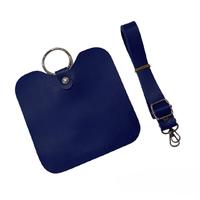 Saks Mavi Metal HALKA Detaylı Kapaklı Askılı Çanta Kiti Çeşitleri - 16X16