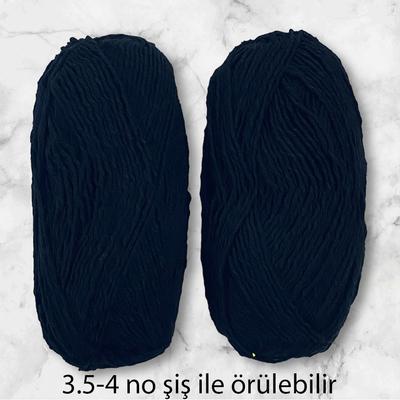 T255 - 200 gr. Antipilling (tüylenmez) siyah İhraç Fazlası İp